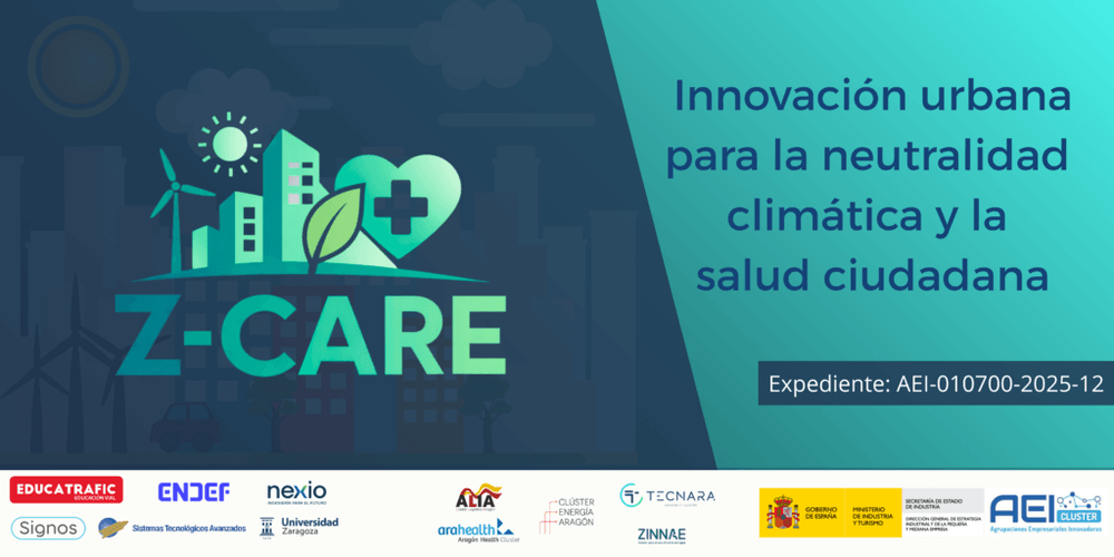 Z-CARE logo with urban innovation for climate neutrality and citizen health text.